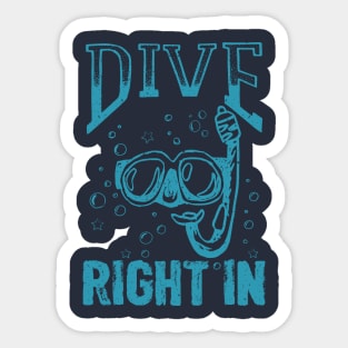 Dive Right In (Scuba Diving) Sticker